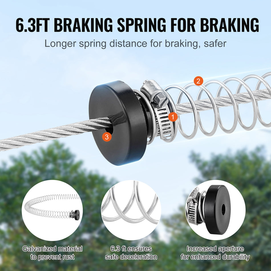 Zip Line Kits For Backyard160Ft Zip Line Kit For Adult Up To 500 Lb Included Swing Seat Ziplines Brake And Steel Trolley Outdoor Playground Equipment
