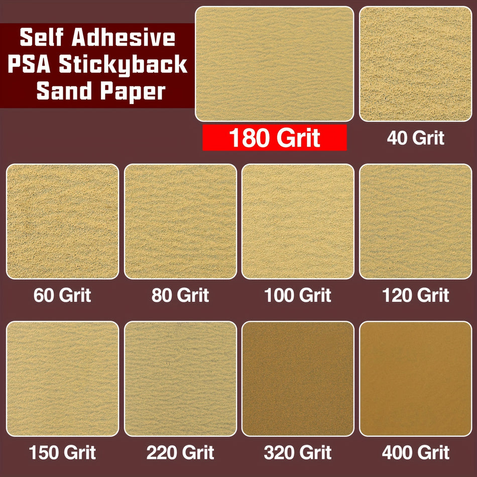 1 Roll 180 Grits Self Adhesive Sandpaper 2 34 X 10 Yard Psa Sticky Back Sand Paper Sheets For Automotive Woodworking Compatible With Sanding Blocks Fabric Material