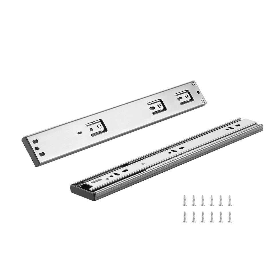 10 Pairs 16 Drawer Slides Heavy Duty Side Mount Rails Full Extension Steel Tracks Soft Close Noiseless 100 Lbs Load Capacity For Cabinets Kitchens