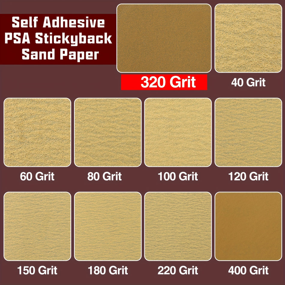 1 Roll 320 Grits Self Adhesive Sandpaper 2 34 X 10 Yard Psa Sticky Back Sand Paper Sheets For Automotive Woodworking Compatible With Sanding Blocks Fabric Material