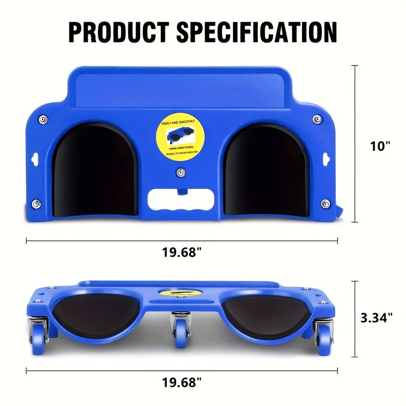 1 Rolling Knee Pad Platform With Wheels Abs Material Multifunctional Built In Tool Tray Comfortable Knee Pad For Machinists Carpenters Flooring And Auto Repair Fathers Day Gift For Men Color Blue