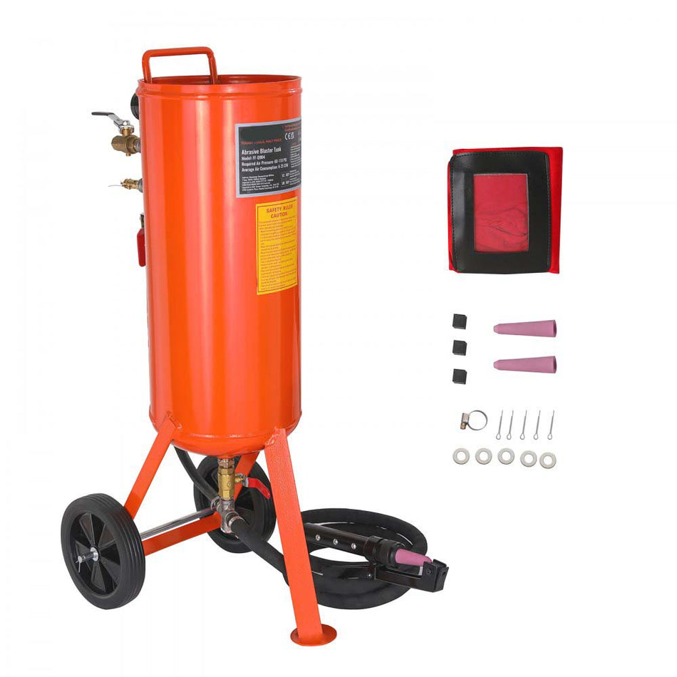 10 Gallon Heavy Duty Sand Blaster 60 110 Psi High Pressure Sandblaster Portable Abrasive Blasting Tank Air Sand Blasting Kit With 2 Ceramic Nozzles 75Ft Hose For Stain Rust Paint Removal