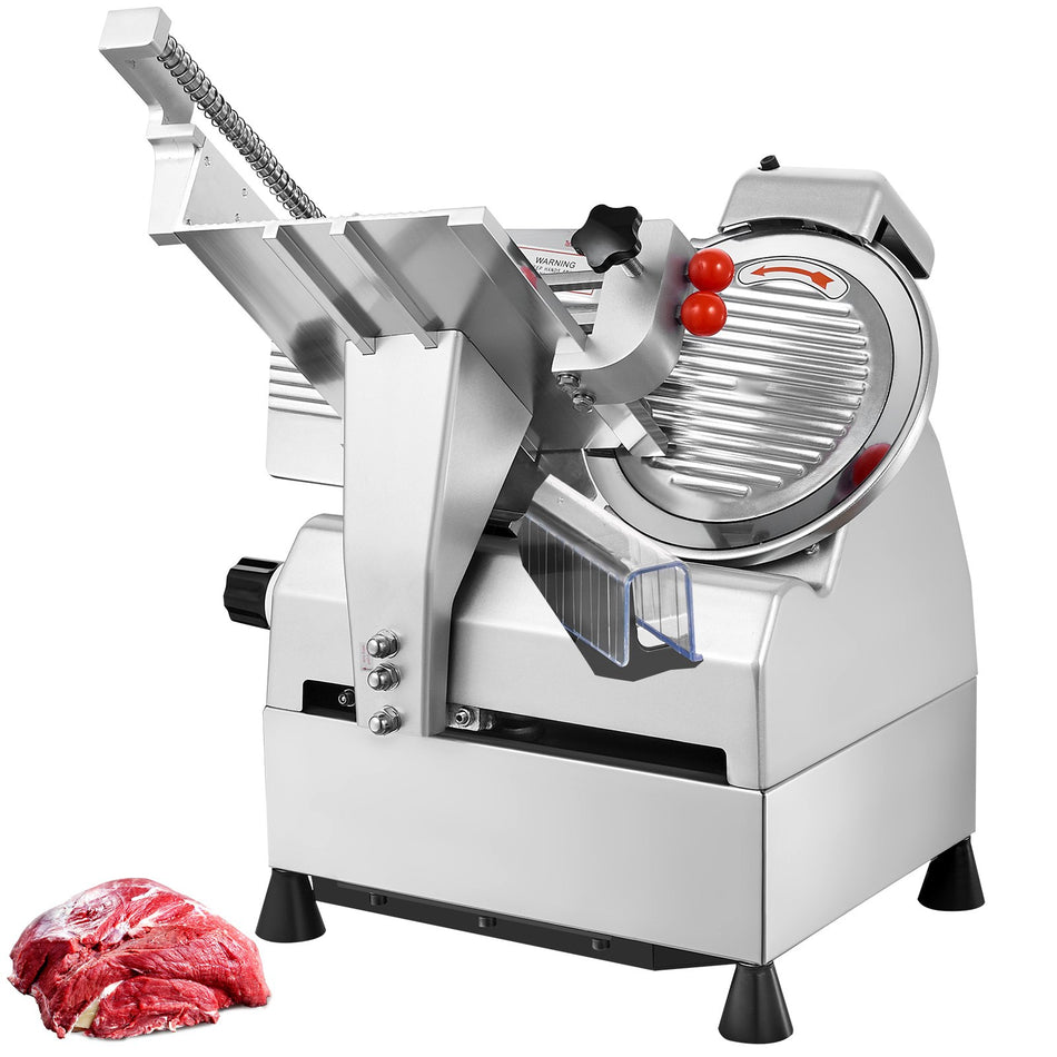 10 Commercial Meat Slicer 550W Electric Deli Meat Veggie Bread Slicer